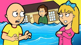 Caillou and Lily Flood the House and Run Away [upl. by Ainevul]