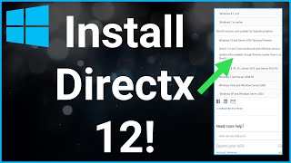 How To Install Directx 12 On Windows 10 [upl. by Edea]