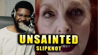 REACTION Slipknot  UNSAINTED OFFICIAL VIDEO [upl. by Joappa]