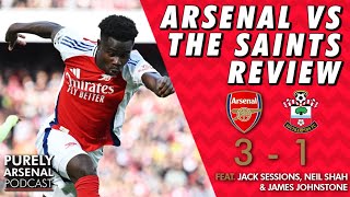 THE SIT DOWN quotSaka sinks Saintsquot  Purely Arsenal S3E07 [upl. by Hillie]