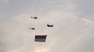 NDP 2023 Preview 1 State Flag Flypast and aerial salute [upl. by Mientao323]