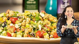 Mediterranean Chickpea Salad Ready in 15 Mins [upl. by Caines]