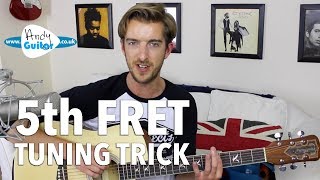 5th Fret Tuning Trick  Tune Your Guitar By Ear Without A Tuner [upl. by Ayotak]