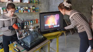 Genius girl Repair and restore an antique TV in a junkyard and give it to a lonely old lady [upl. by Dowell]