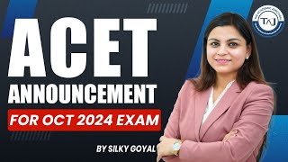 ACET October 2024 Announcement  Exam Date amp Preparation Details  The Academic Junction [upl. by Esli]