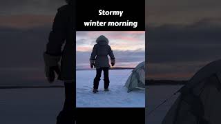 Camping in arctic conditions  Winter storm 🌬️❄️ wintercamping camping wintersurvival outdoors [upl. by Mccormac]