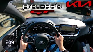 Kia ProCeed GT ACCELERATION TEST DRIVE amp AUTOBAHN POV [upl. by Wiedmann]