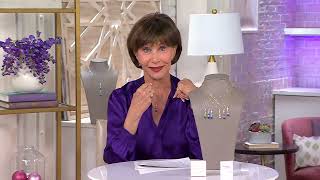 Diamonique x Kathy Levine CO 14K Gold or Rhodium Plated Heart Necklace on QVC [upl. by Ahseinaj]