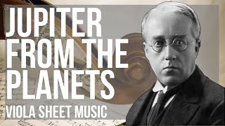 Viola Sheet Music How to play Jupiter from The Planets Thaxted by Gustav Holst [upl. by Saloma274]