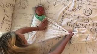 Aden amp Anais Swaddle Tutorial [upl. by Medarda]