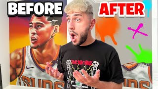 I Painted Over Brawadis Devin booker Wall [upl. by Beck]