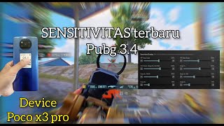 SENSITIVITAS Terbaru pubgm 3 4 ‼️ poco x3 pro PUBG MOBILE [upl. by Anatlus]