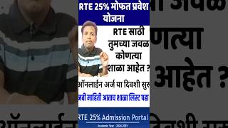 rte form online 202425RTE 2024 to 2025🔥 Rte Admission 2024 25 Maharashtra Date ✅RTE News Today [upl. by Anircam]