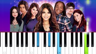 Victorious Cast  Countdown ft Leon Thomas III Victoria Justice Piano Tutorial [upl. by Margarethe]