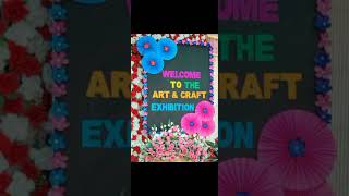 Notice board decoration for art and craft exhibition [upl. by Naesyar194]