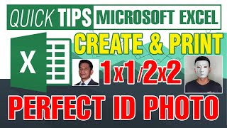 How to Create and Print Perfect 1x1 and 2x2 Photos in Excel [upl. by Aciraa]