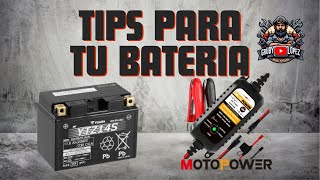 TIPS PARA LA BATERIA DE TU MOTO [upl. by Nnaesor]