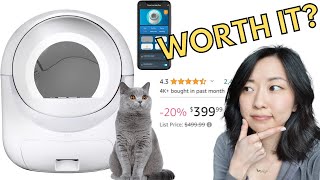 Reviewing Amazons Cleanpethome SelfCleaning Automatic Cat Litter Box [upl. by Aihsenot]