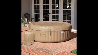 Intex Portable Pure Spa Inflatable Hot Tub Set Up  Review Instructions Tutorial Guide [upl. by Rotceh]