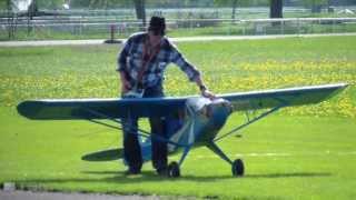 Piper J3 Cub und ein 6 meter Segelflieger [upl. by Novyert]