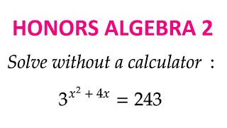 HONORS ALGEBRA 2 [upl. by Plunkett390]