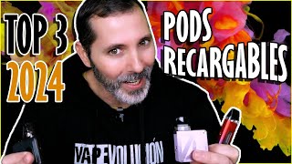 TOP 3 mejores vapers PODS RECARGABLES para 2024 [upl. by Hulbig187]