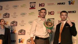 Adamek vs Klitschko Konferencja 240511  Face to Face [upl. by Nerrawed]