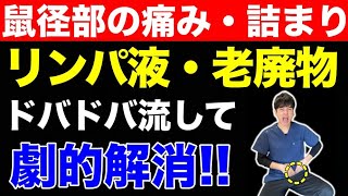 【誰でも簡単】リンパ液・老廃物をドバドバ流して鼠径部痛、股関節詰まりを解消する方法 [upl. by Yuhas]