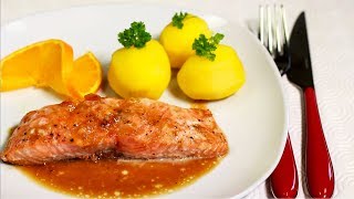 LACHS in ORANGENMARINADE  schnelles Feierabendrezept [upl. by Cappello]