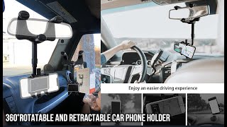 360°Rotatable and Retractable Car Phone Holder [upl. by Ahseim337]