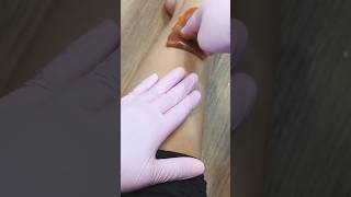 Watch me sugar my legs esthetician sugaring hairremoval [upl. by Caspar]