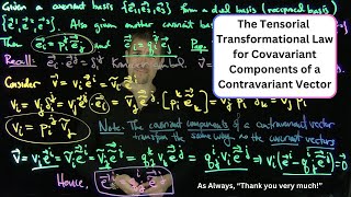 Transformation Law for Covariant Components of Contravariant Vectors [upl. by Vtehsta846]