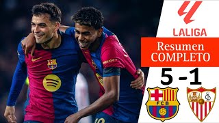 Barcelona vs Sevilla 51 Resumen y Goles  LaLiga 202425 [upl. by Duff974]