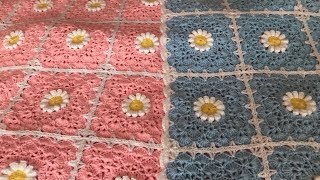 How to Crochet a Flower Throw Blanket [upl. by Yelsehc]