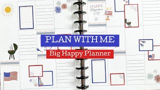 PLAN WITH ME  BIG HAPPY PLANNER  4th July  Jul 172024 [upl. by Krystin915]