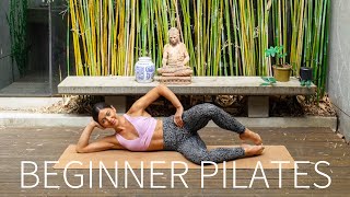 25 MIN FULL BODY PILATES WORKOUT FOR BEGINNERS No Equipment [upl. by Nadoj]