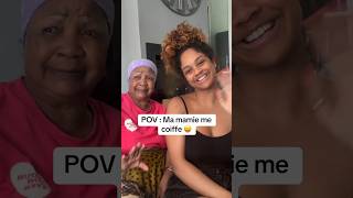 Pov  Ma mamie me coiffe 😝😂 tiktok ytbshort funny humour challenge grwm curlyhair repost [upl. by Sinned]