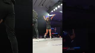 Paige VanZant gets her first power slap win 🏆 powerslap8 [upl. by Annahpos256]