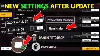 New SETTINGS After Update  Free fire new settings  free fire setting [upl. by Plume428]