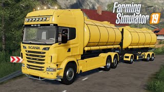 FS19  Fuel DELIVERY with Scania R560 HKL with special trailer  Farming Simulator 2019 Truck Mod [upl. by Dora]