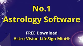 No1 Astrology Software  Free Download  AstroVision LifeSign Mini [upl. by Alimhaj937]