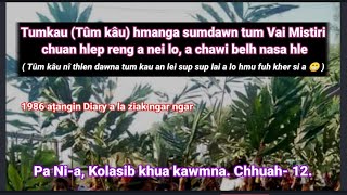 Tumkau Tûm kâu hmanga sumdawn tum Vai Mistiri chu  Pa Nia Kolasib khua kawmna Chhuah 12 [upl. by Dorrie]