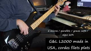 Test GampL L2000 USA  Partie 1  cordes flatwound [upl. by Othe]