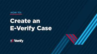 Create a new EVerify Case [upl. by Auqinehs]