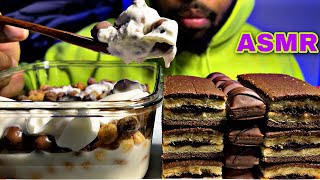 ASMR KINDER BUENO CHOCOLATE REESES MALTESERS CEREAL WITH WHIP CREAM  DESSERT  MUKBANG [upl. by Iaverne]