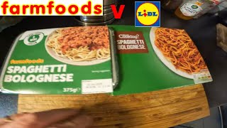 Farmfoods 85p V Lidl £1 00 Spaghetti Bolognese Review Which Is Best [upl. by Fruin]