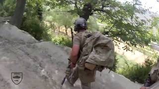 US Special Operations Forces react to enemy ﬁre while on patrol in in Nangarhar province [upl. by Noicpesnoc]