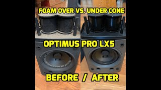 Foam Surround Over vs Under the Cone How to do it right Realistic Optimus Pro LX5 BeforeAfter [upl. by Noraa173]