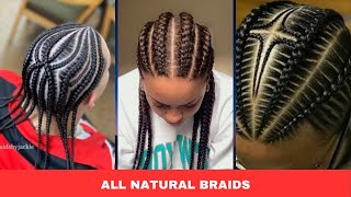 30 Natural Braided Hairstyles Without Weave Black Women [upl. by Wootan]