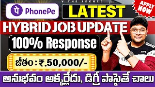 Permanent jobs 2024  Package 6 LPA  Latest jobs in Telugu  Hybrid jobs  Phonepe  VtheTechee [upl. by Hamlin]